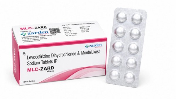 MLC-ZARD Tablets - Levocetirizine Dihydrochloride 5 mg & Montelukast Sodium 10 mg - Zarden Pharma