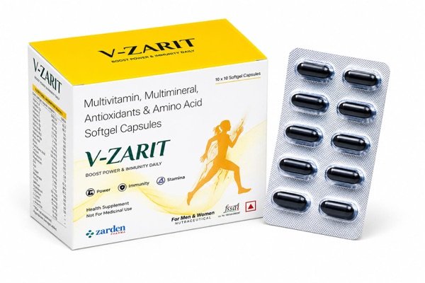 V-ZARIT Capsules - Multivitamin, Multimineral, Antioxidants & Amino Acids - Zarden Pharma