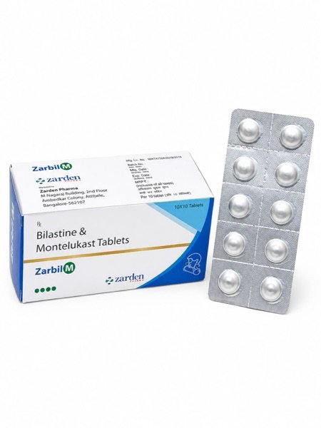 ZarbilM Tablets - Bilastine 20 mg & Montelukast 10 mg - Zarden Pharma