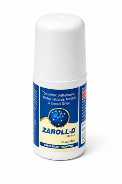 ZAROLL-D Roll On - Diclofenac Diethylamine, Methyl Salicylate, Menthol & Linseed Oil Gel - Zarden Pharma